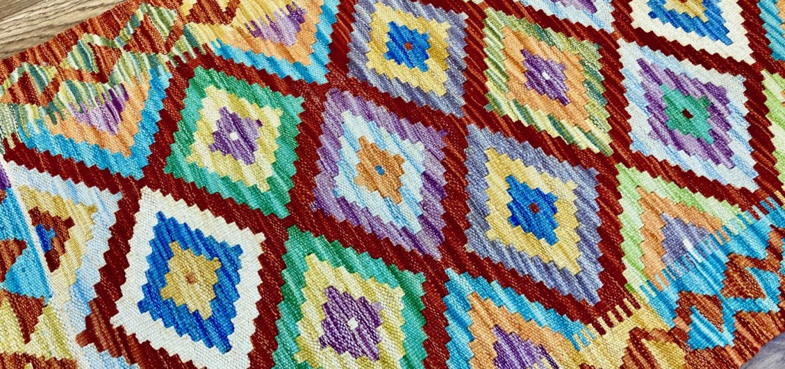 Fine Hand Knotted Vegetable Dyed Kilim