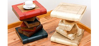 Hand Crafted Book Stack Tables
