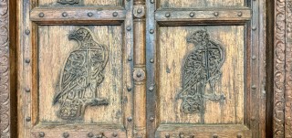 Antique 'Hawk' Doors with Frame