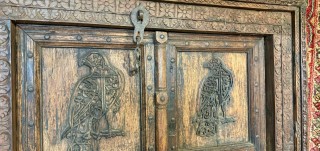 Antique 'Hawk' Doors with Frame