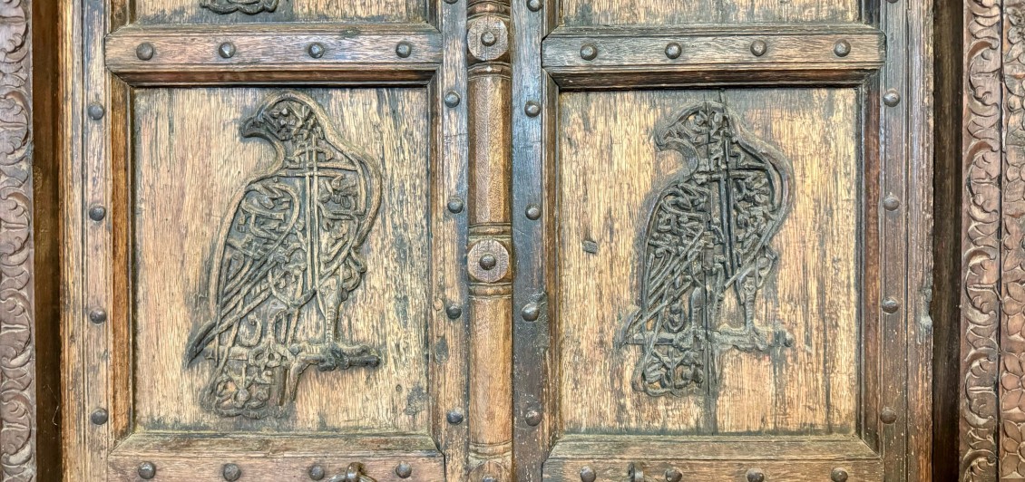 Antique 'Hawk' Doors with Frame