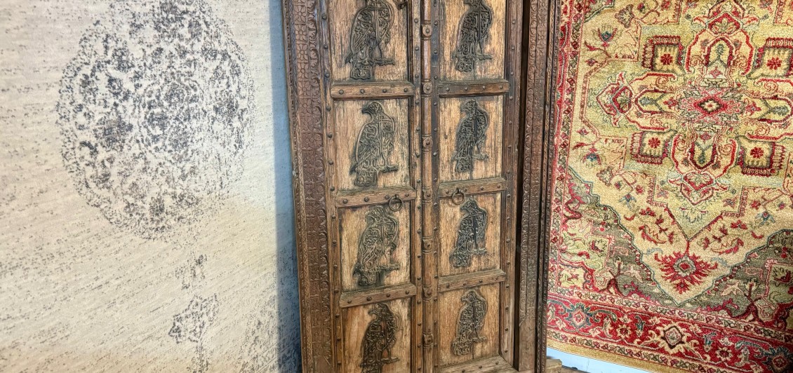Antique 'Hawk' Doors with Frame