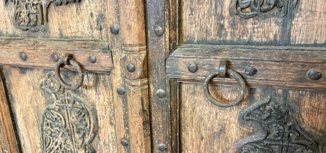 Antique 'Hawk' Doors with Frame