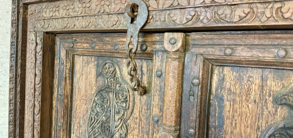 Antique 'Hawk' Doors with Frame