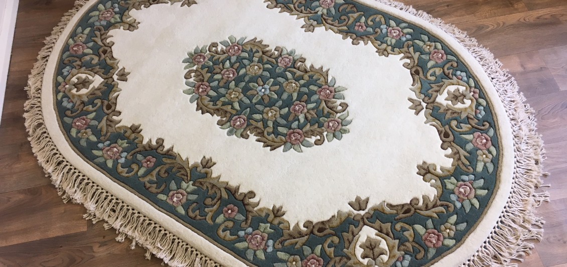 Indian Wagutchi Aubusson Oval