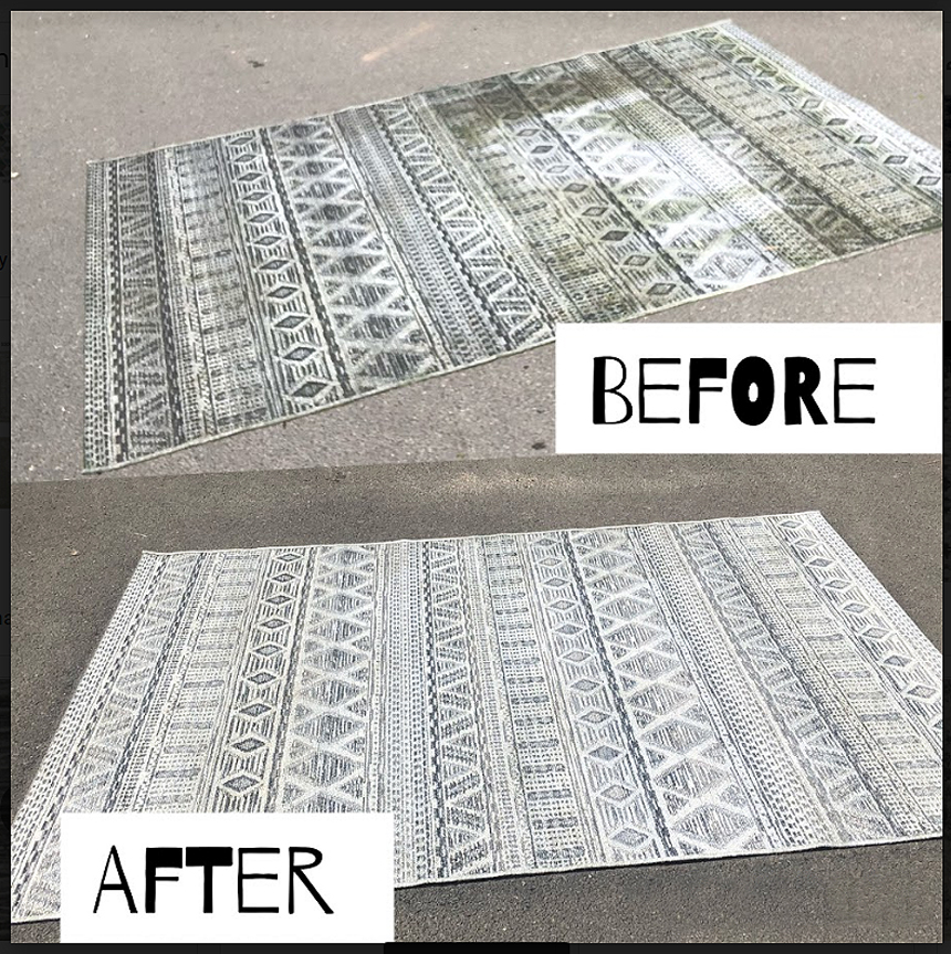 Outdoor Rug Washed with Power Washer